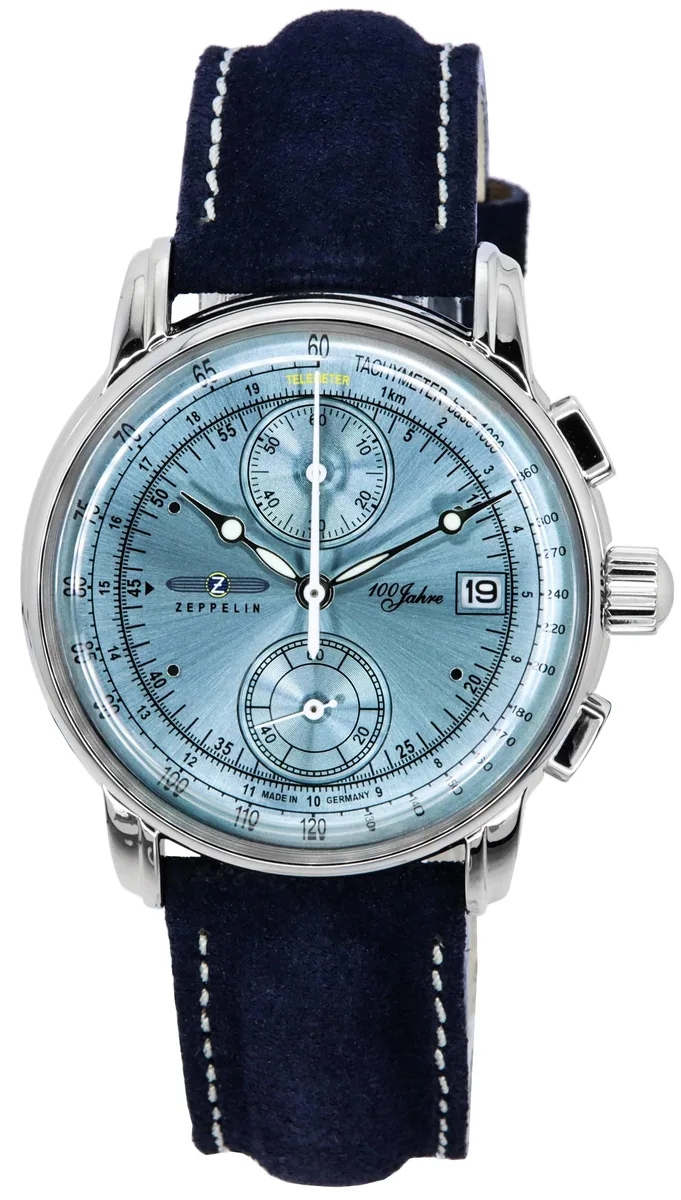 Graf Zeppelin Graf Zeppelin 86704 Chronograph Quartz Ice Blue Dial 42.00mm Watch — product photo