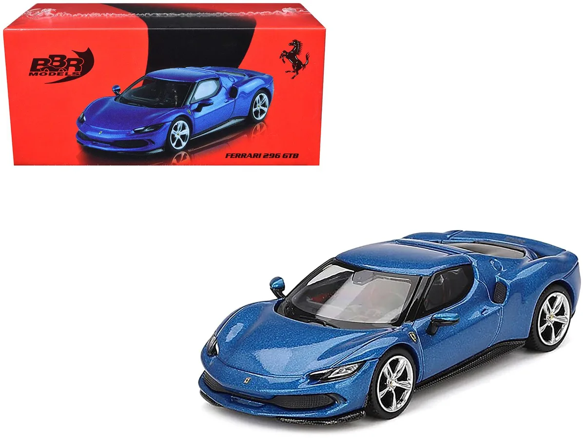 BBR BBR Ferrari 296 GTB Blue Corsa 1/64 Diecast Model Car — product photo