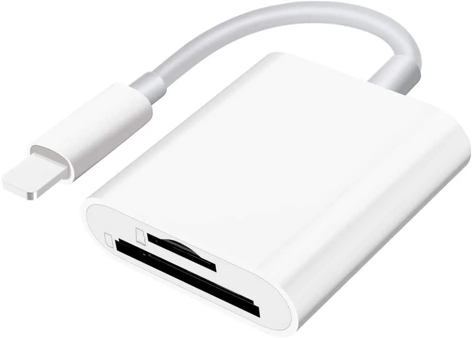 BONAEVER BONAEVER Dual SD TF Card Reader Lightning iOS 9.2+ 512GB .8oz — product photo