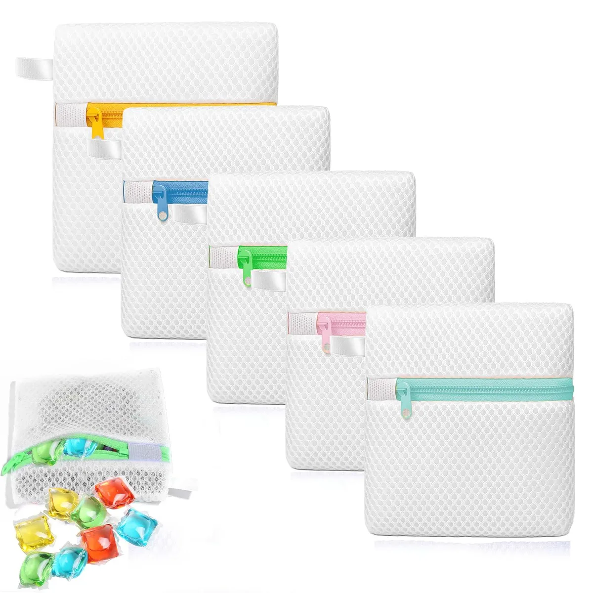  5345OHNY0971 Laundry Pod Mesh Bags 5PCS Polyester 12x11cm — product photo
