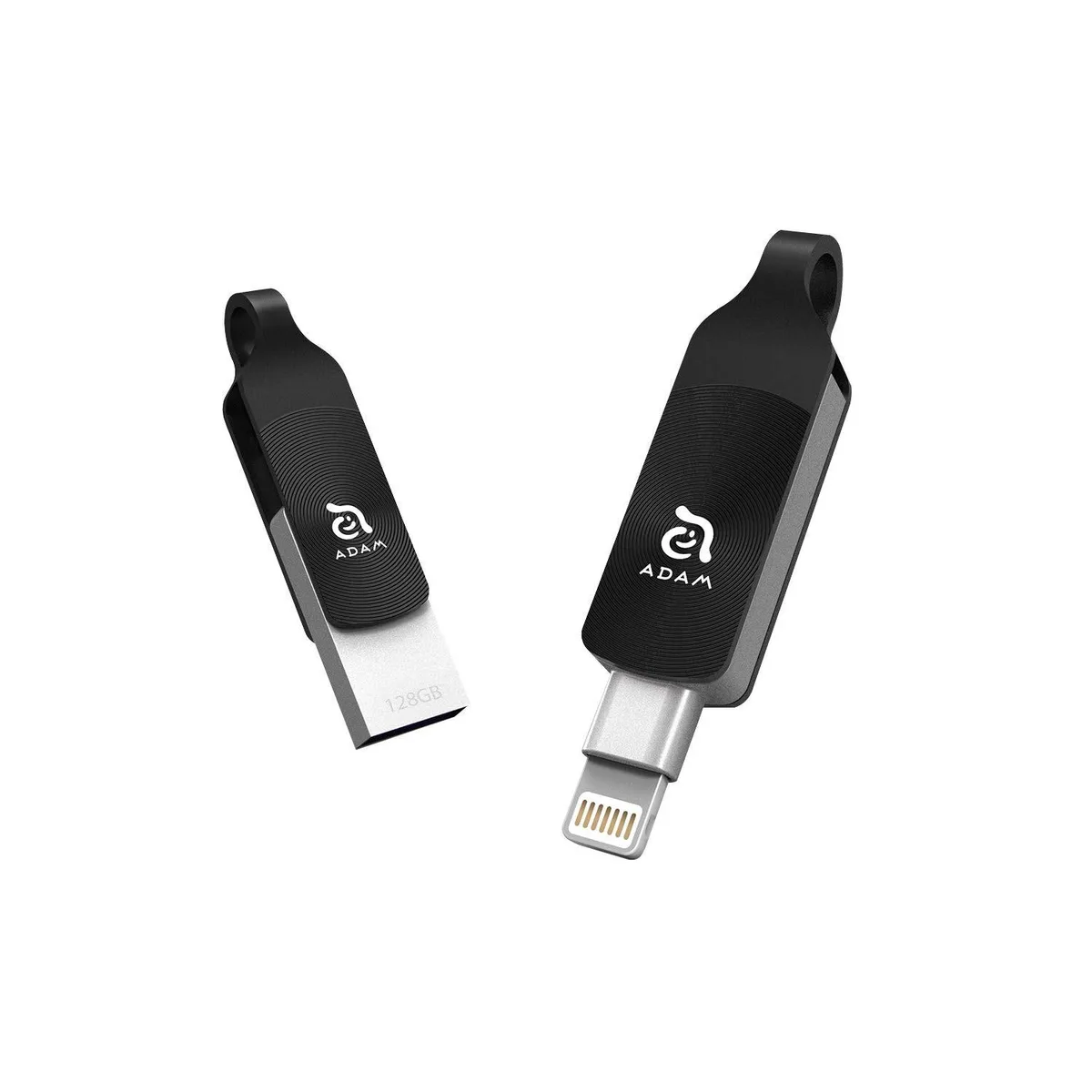 Adam Elements Adam Elements iKlips Duo+ 128GB Obsidian Black 2 in 1 accessory — product photo