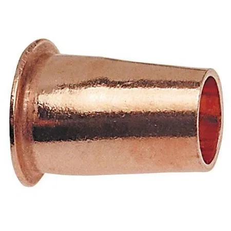 Straight copper coupling, smooth metallic finish, 3/4 inch sweat fitting