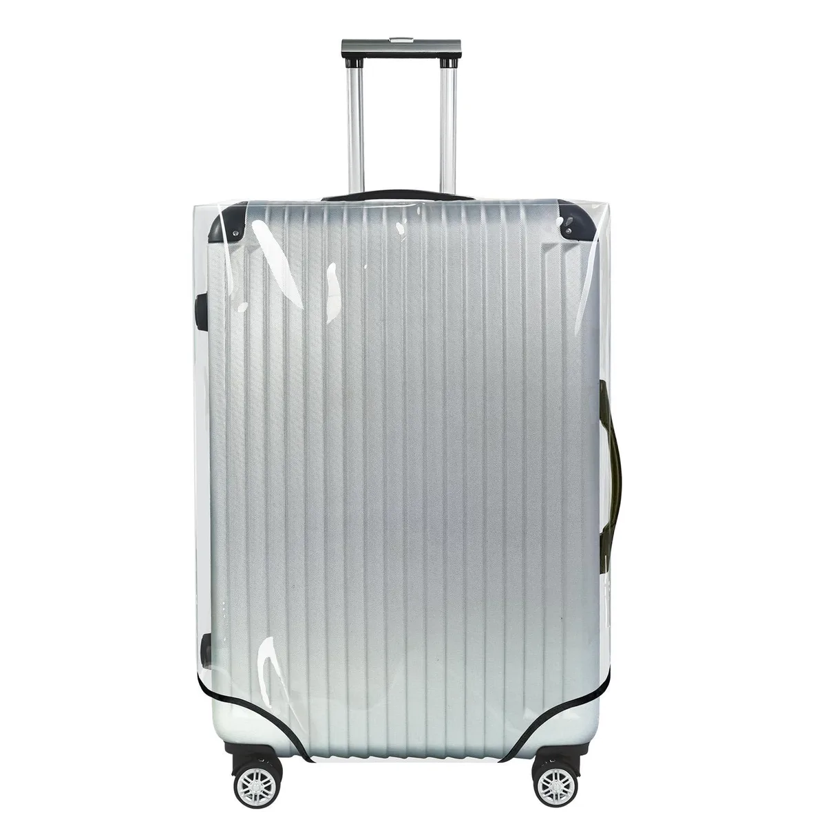 Clear PVC suitcase cover XL size 30 inch with side and top handle openings