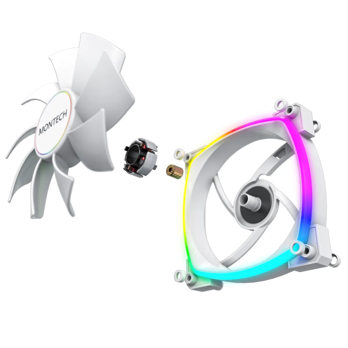 Montech Montech AX140 PWM White 140mm ARGB case fan — product photo