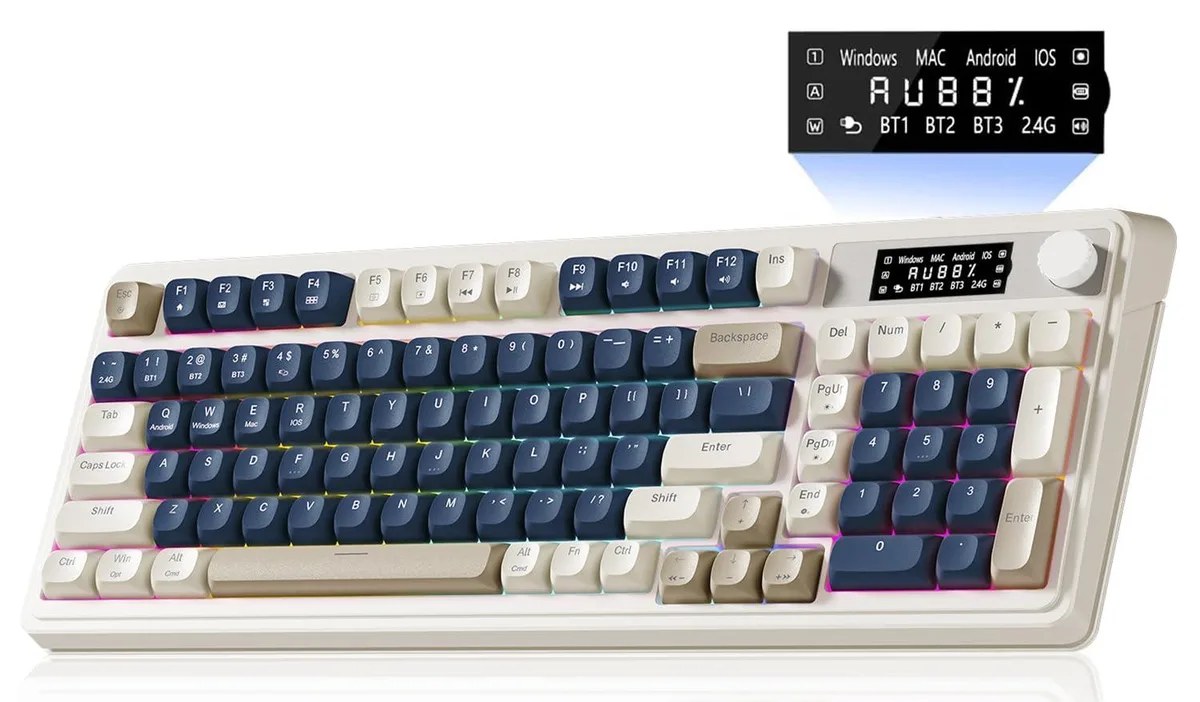 Vszerda Vszerda S99 Pro Gaming Keyboard 99 Keys Membrane Blue White — product photo