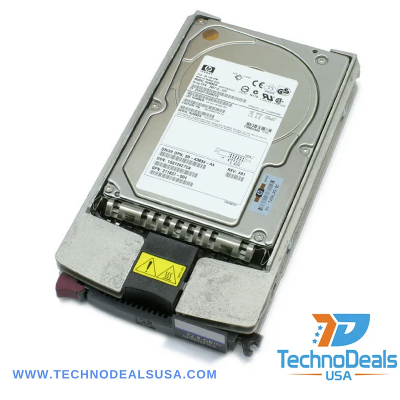 HPE HPE AP729A StorageWorks 450 GB 10000 rpm Fibre Channel SAN hard drive — product photo