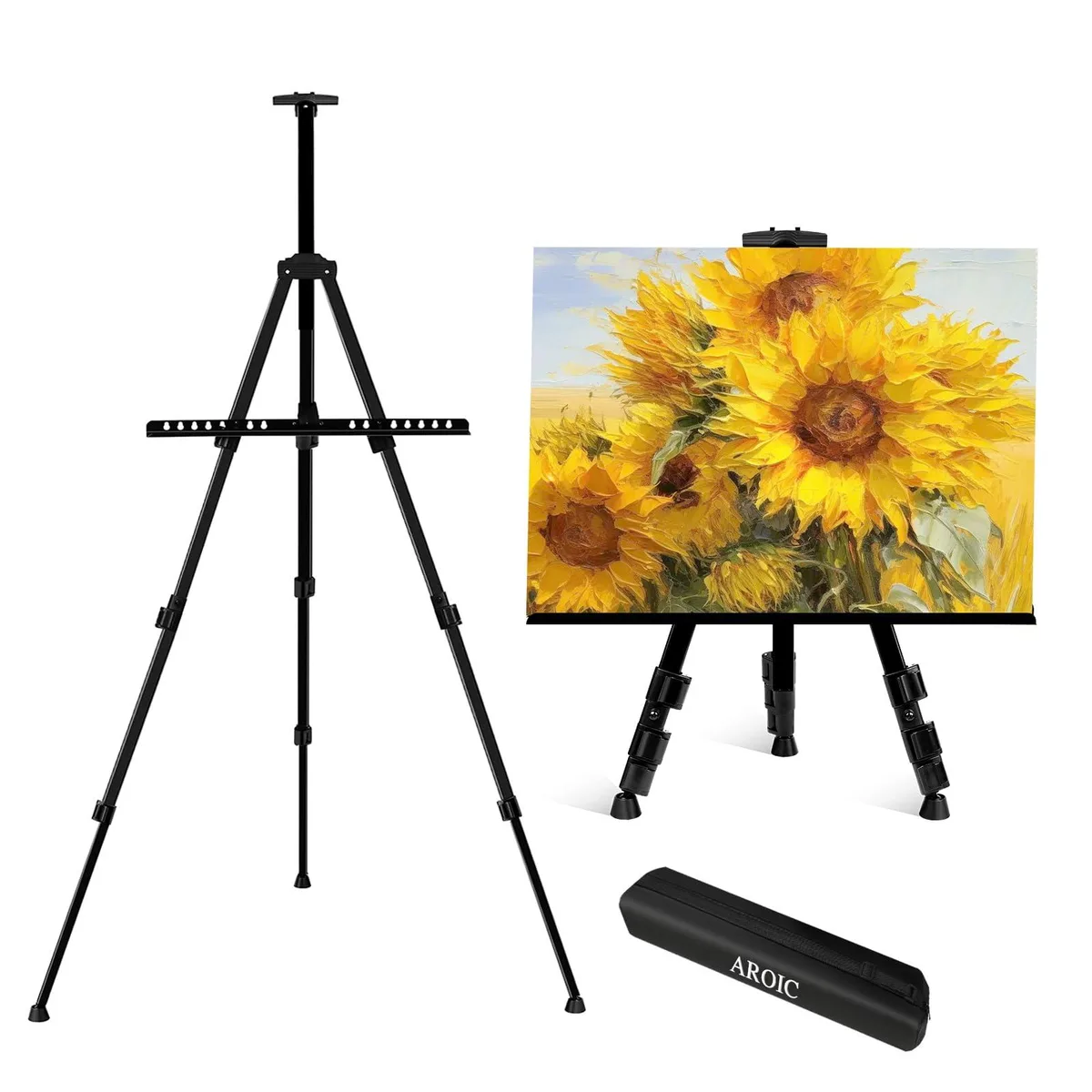  AROIC 1P four metal easel new Black 17-66 inch — product photo