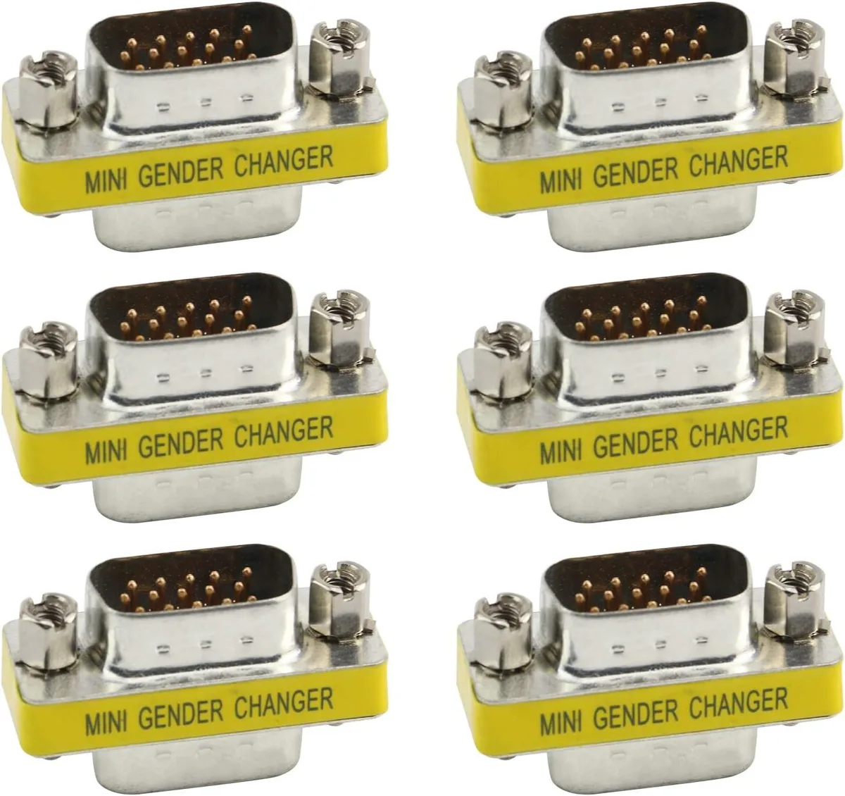 Brainwavz Brainwavz 6-Pack DB15 VGA Gender Changer Coupler Adapter — product photo