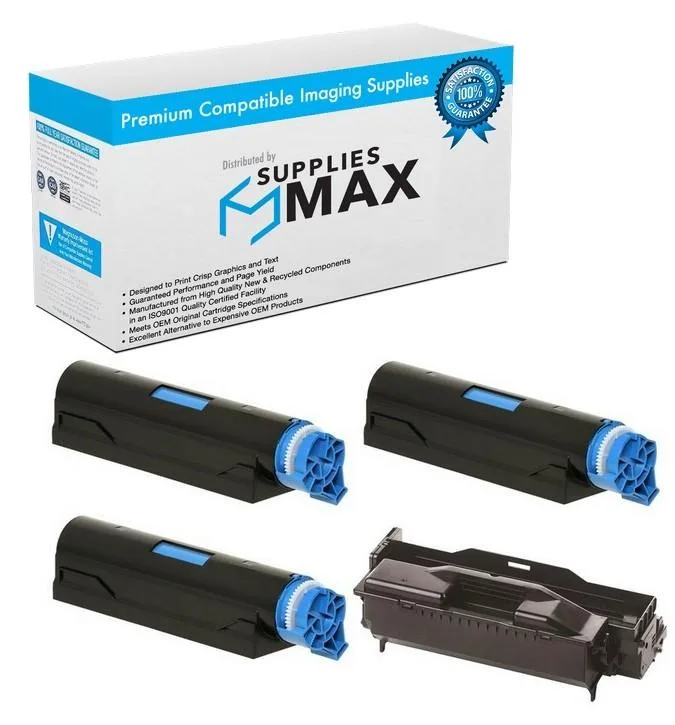 SuppliesMax SuppliesMax 44574301/44574901VB Drum/Toner Combo Pack (1 Drum 3 Toners) — product photo