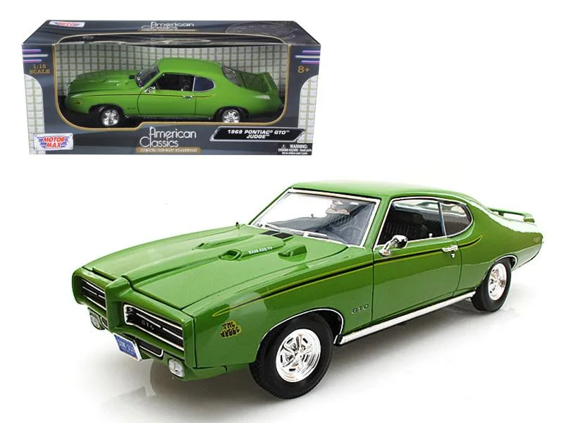 MOTORMAX MOTORMAX 1969 Pontiac GTO Judge Green 1/18 Diecast Vehicle — product photo