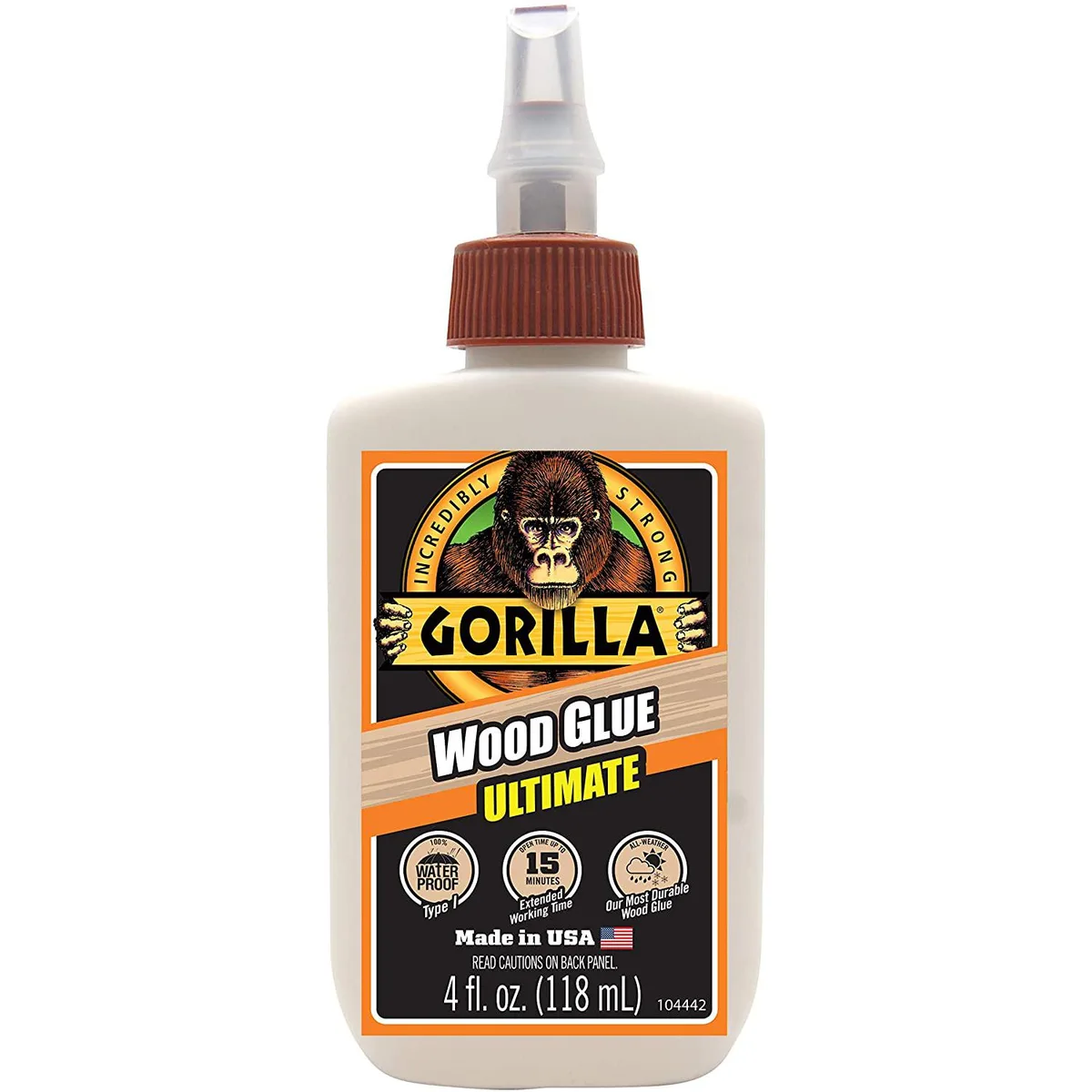 The Gorilla Glue Company The Gorilla Glue Company Gorilla Wood Glue Ultimate White 4 oz 104397 — product photo