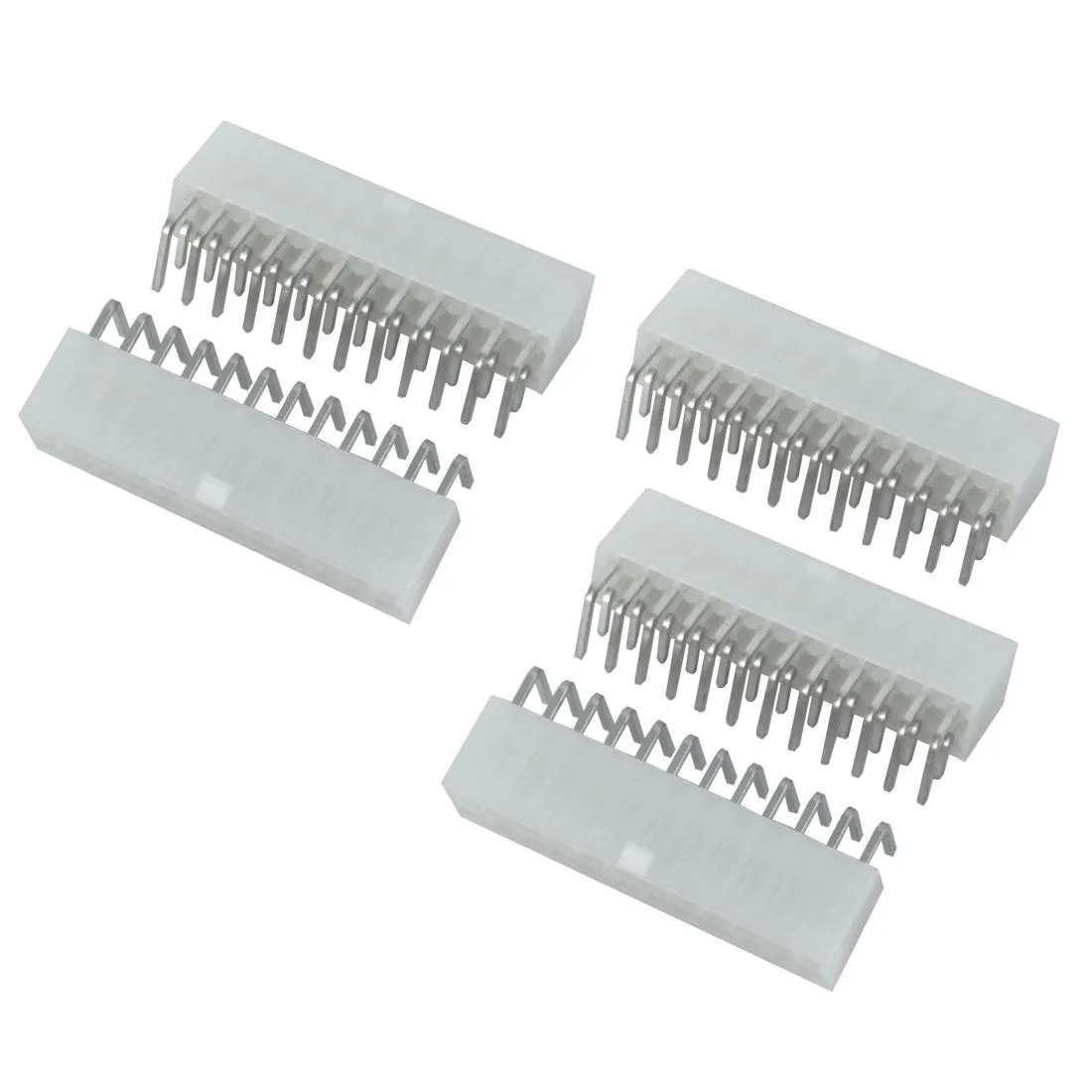 Unique-Bargains Unique-Bargains ATX Connector 24 Pins 90 Degree White 5 Pcs — product photo