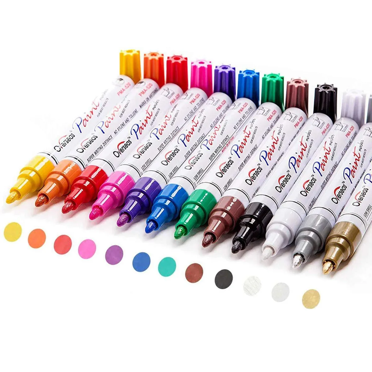 TFIVE 12 Colors Oil Based Paint Markers Medium Tip — product photo