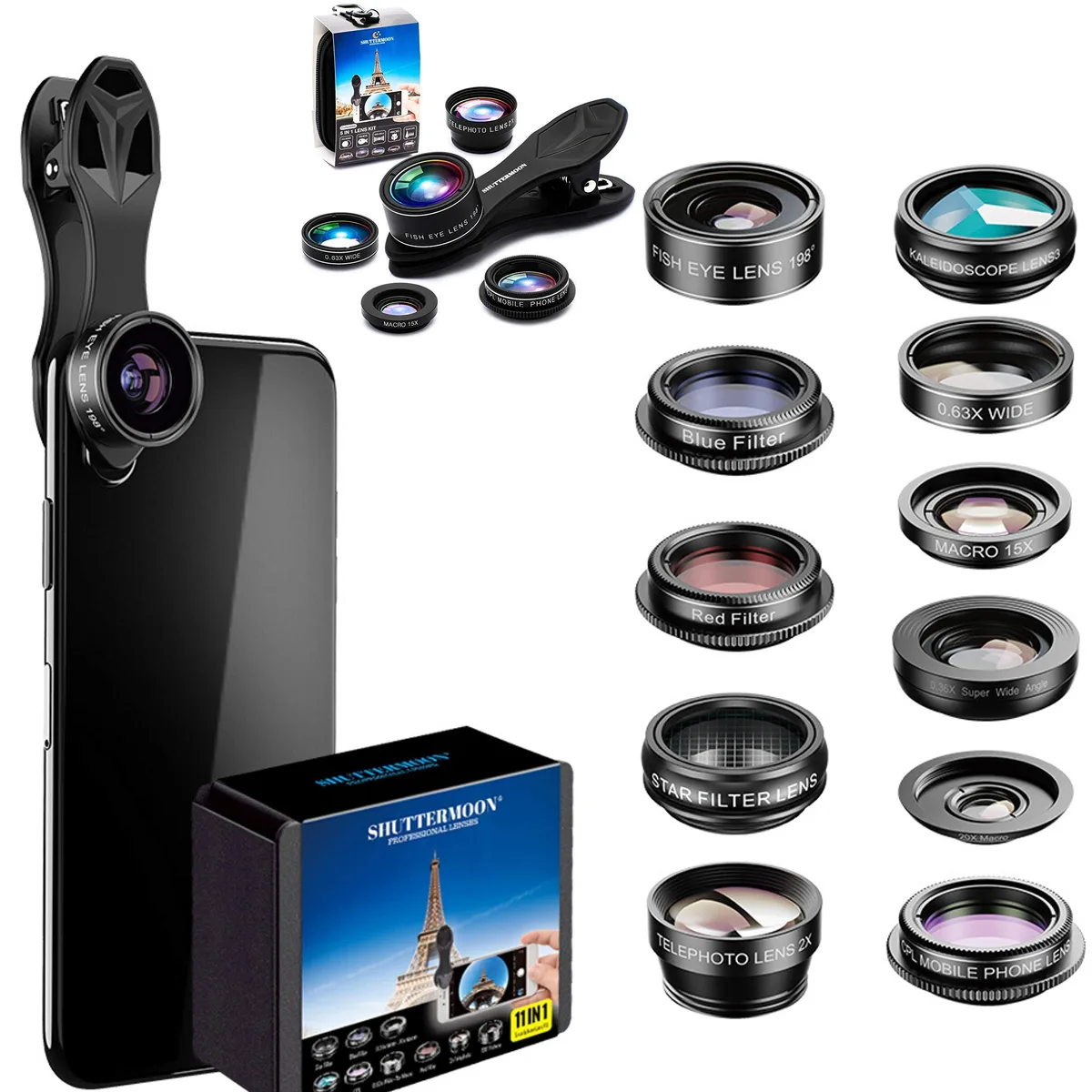  Vivitar SM101 58mm 198° Fisheye 0.36x Wide 20x Macro Kit — product photo
