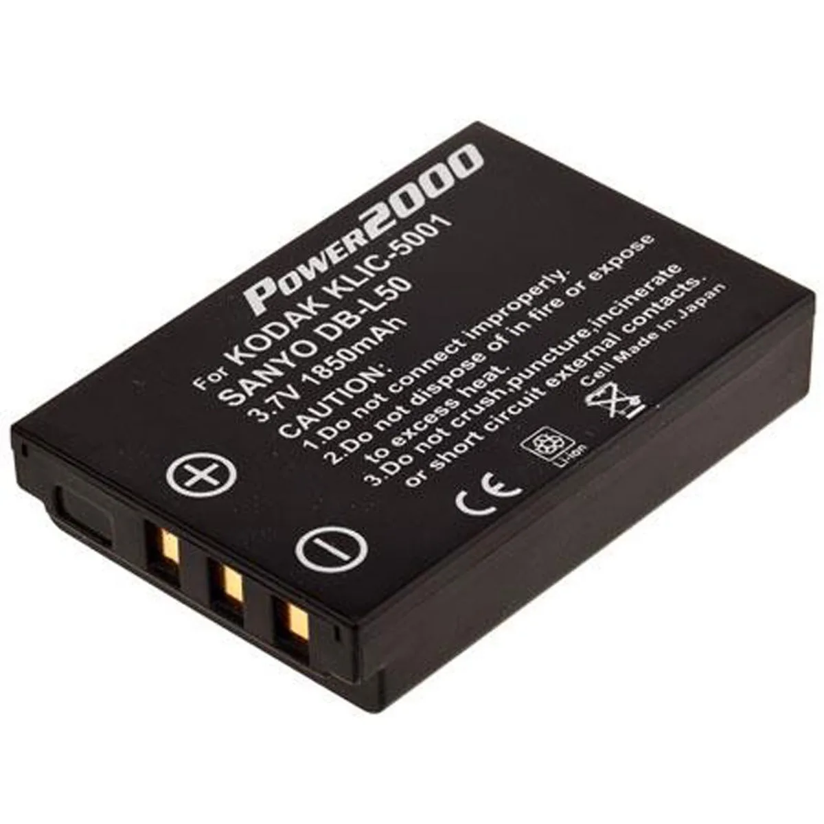 Power2000 Power2000 KLIC-5001 3.7V 1850mAh Li-ion battery for Kodak LS420 LS443 LS633 — product photo