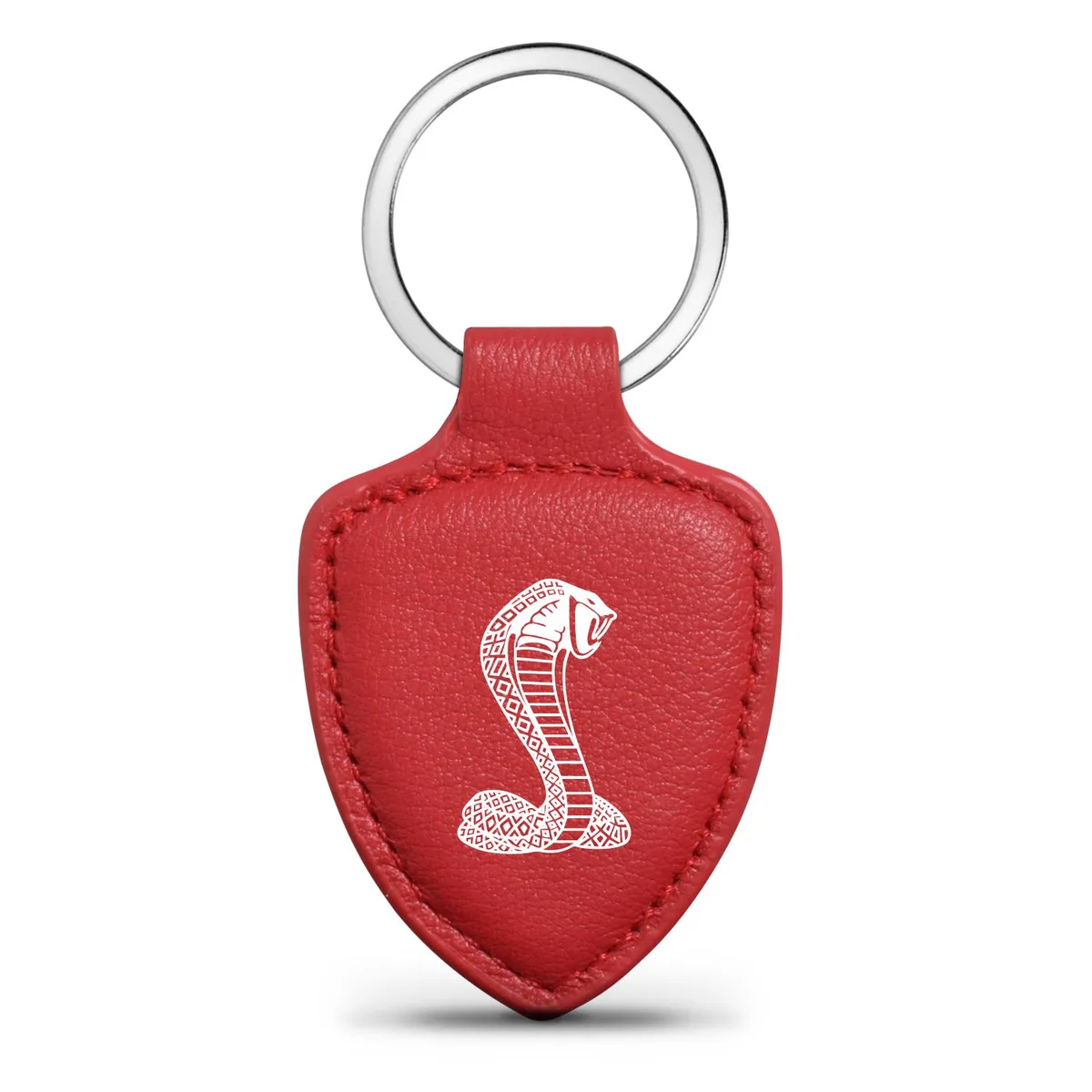 iPick Image, LLC iPick Image, LLC Ford Mustang Cobra Red Real Leather Key Chain — product photo