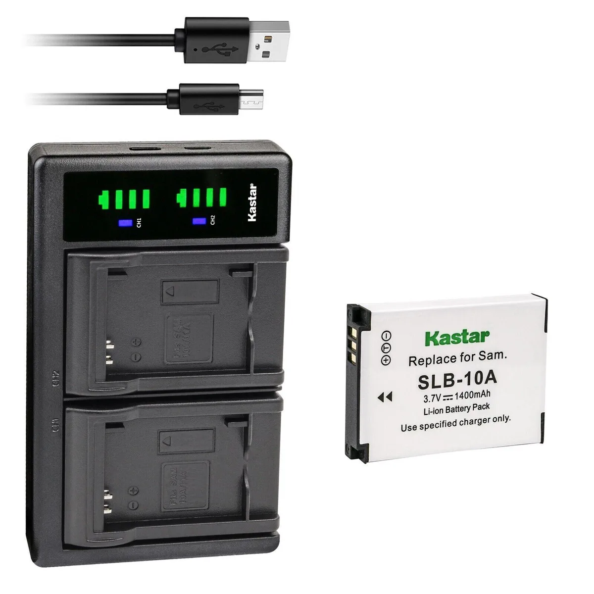 Kastar Kastar SLB-10A battery &amp; LTD2 USB charger 1-pack — product photo