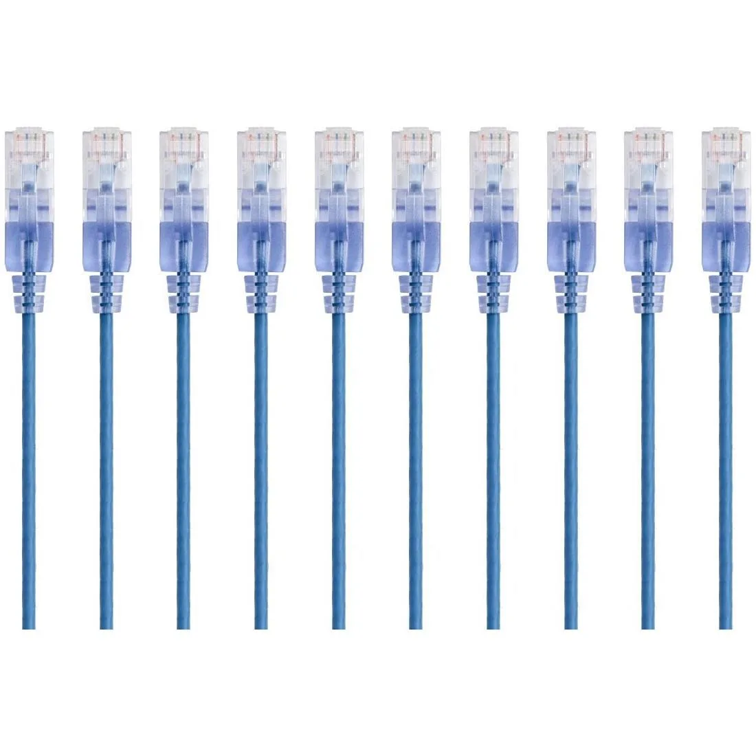 Monoprice Inc. Monoprice Inc. 15154 network ethernet cable Cat6A 30AWG 550Mhz 3ft Blue 10-Pack — product photo