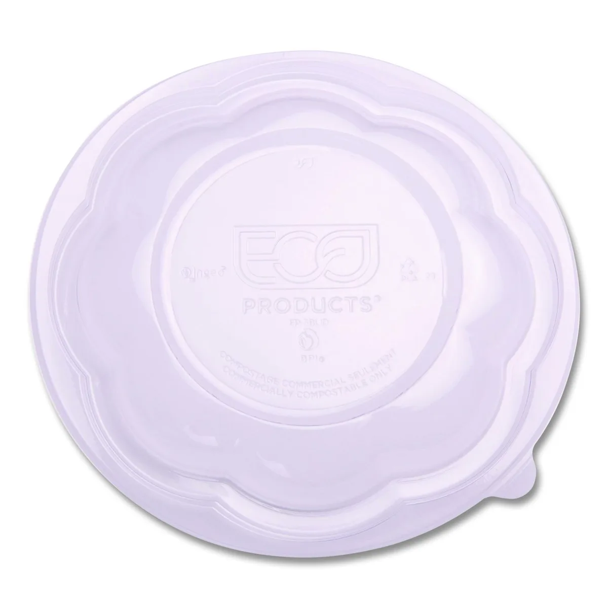 Eco-Products Eco-Products Clear Compostable Lids for 24 32 48 oz Bowls 300 Carton — product photo