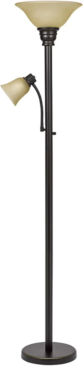 TUKO TUKO 18223-002 Transitional Uplight Floor Lamp with Reading Light Dark Bronze 71 — product photo