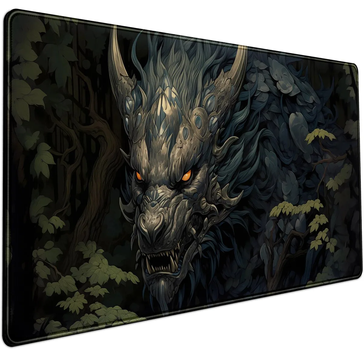 KEHIPI KEHIPI fd687678 Dark Green Dragon Mouse Pad 31.5x15.7 in — product photo
