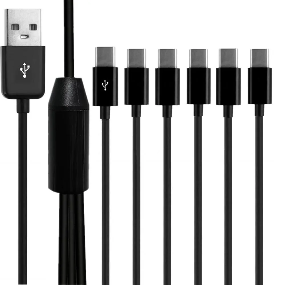 TeKit TeKit USB 2.0 Type A to 6 USB-C Splitter Cable 0.5 m — product photo