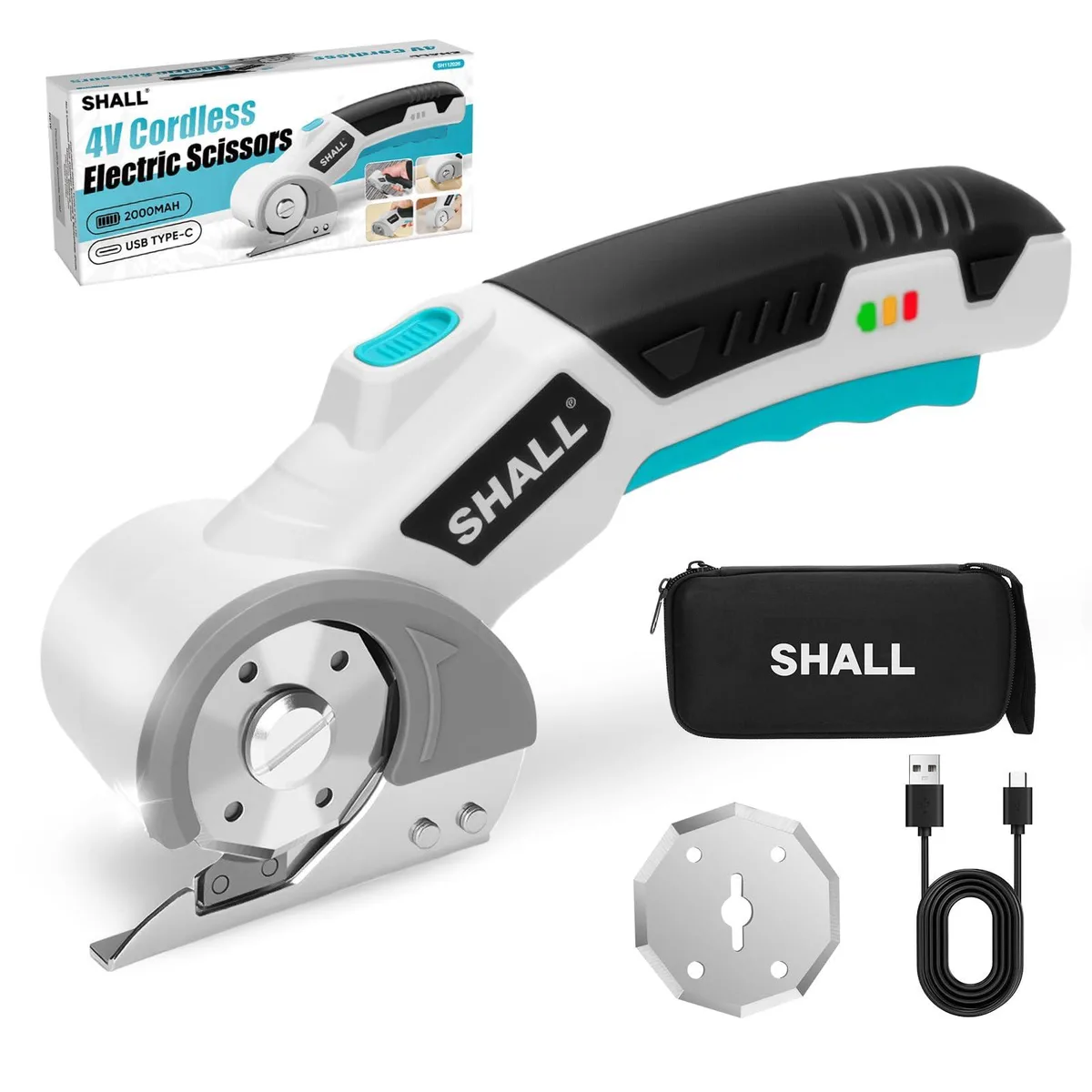 Homall SH112026EU 4V cordless electric scissors 2000mAh 280 rpm — product photo