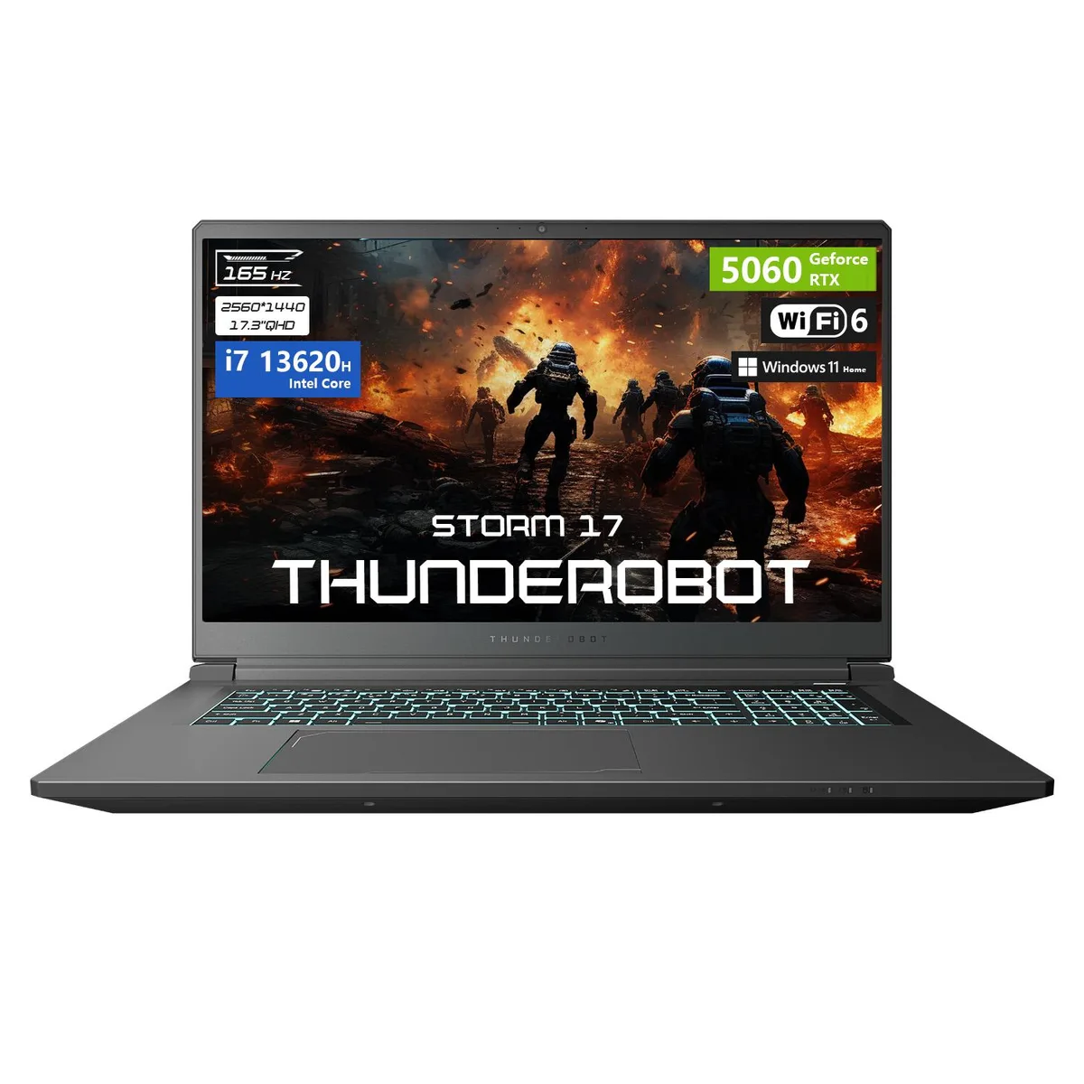 Thunderobot Thunderobot Storm 17 gaming laptop 17.3 QHD 165Hz i7-13620H RTX 5060 32GB 2TB — product photo