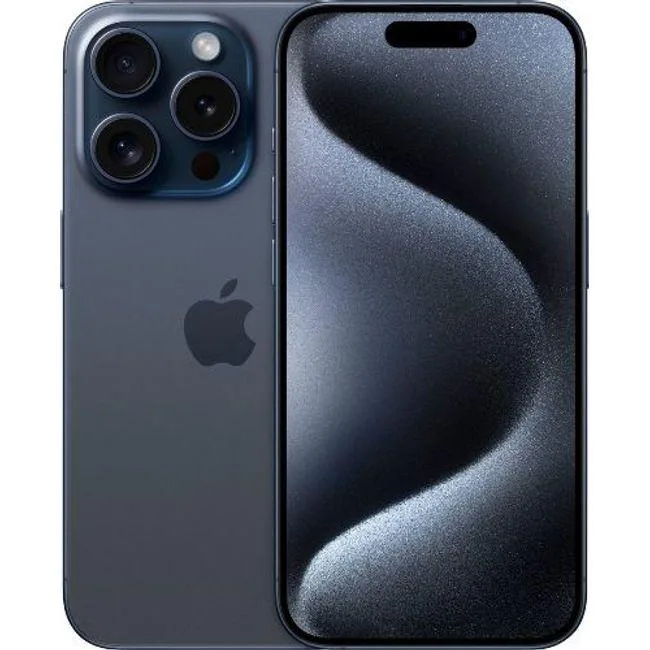 Apple Apple iPhone 15 Pro 128GB Blue Titanium cell phones - unlocked — product photo