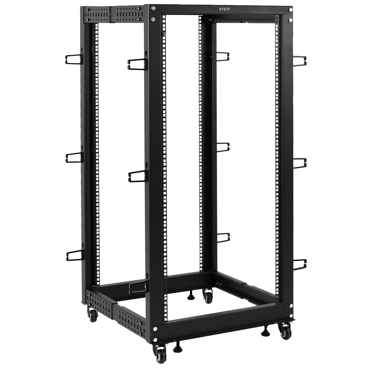 VIVO VIVO 25U Open Frame Adjustable Server Rack 22-40 Depth Black — product photo