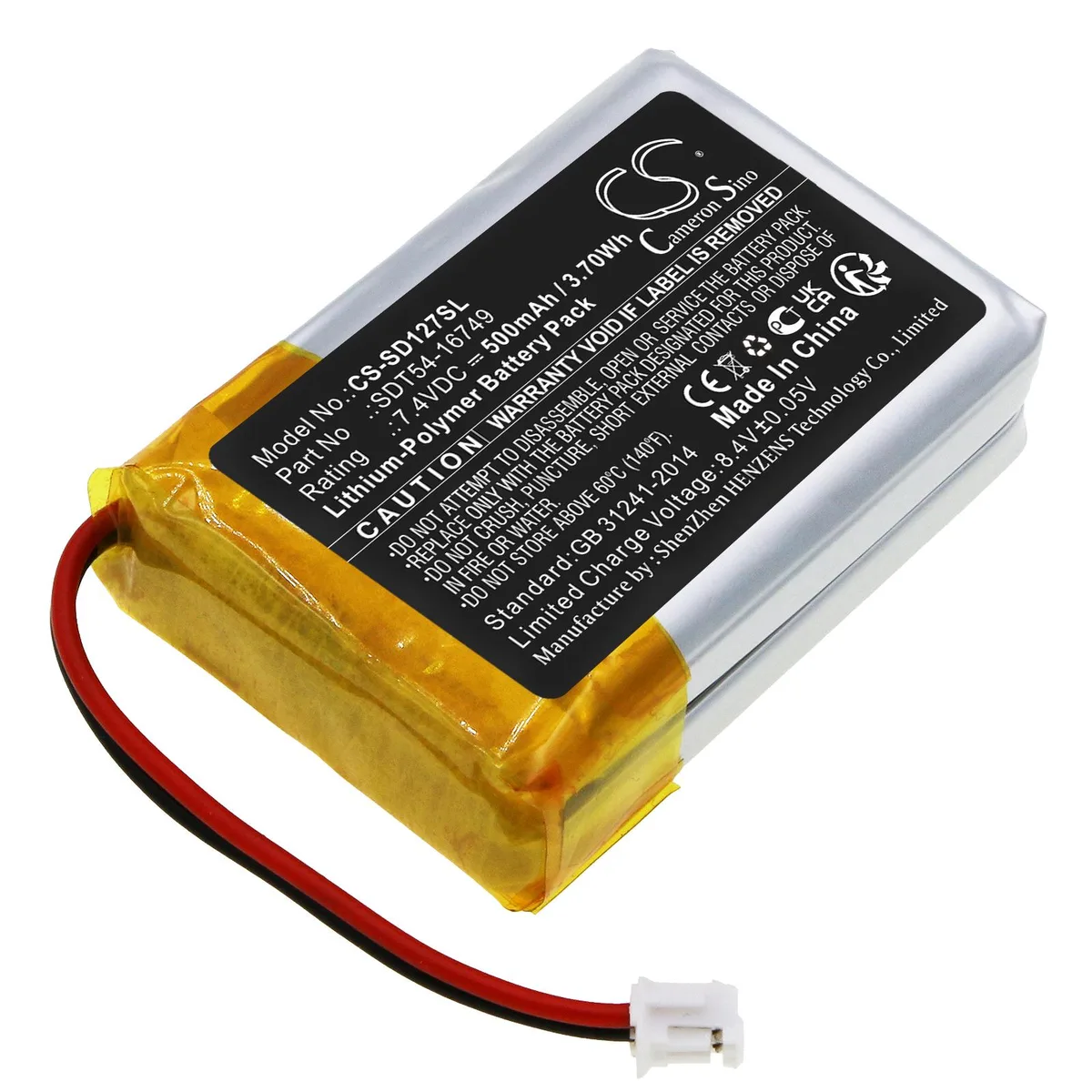 Cameron &amp; Co Cameron &amp; Co DS-CS-SD127SL Li-Polymer battery 7.4V 500mAh black — product photo