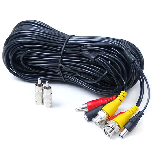 VideoSecu VideoSecu ACBVA50-A2 50ft BNC RCA Audio Video Power Cable surveillance accessory — product photo