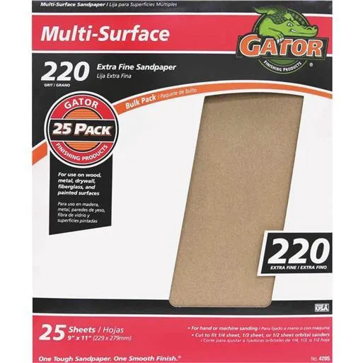 Ali Indistries Inc Ali Indistries Inc 4205 220C A/O Sandpaper 9x11 25 sheets — product photo