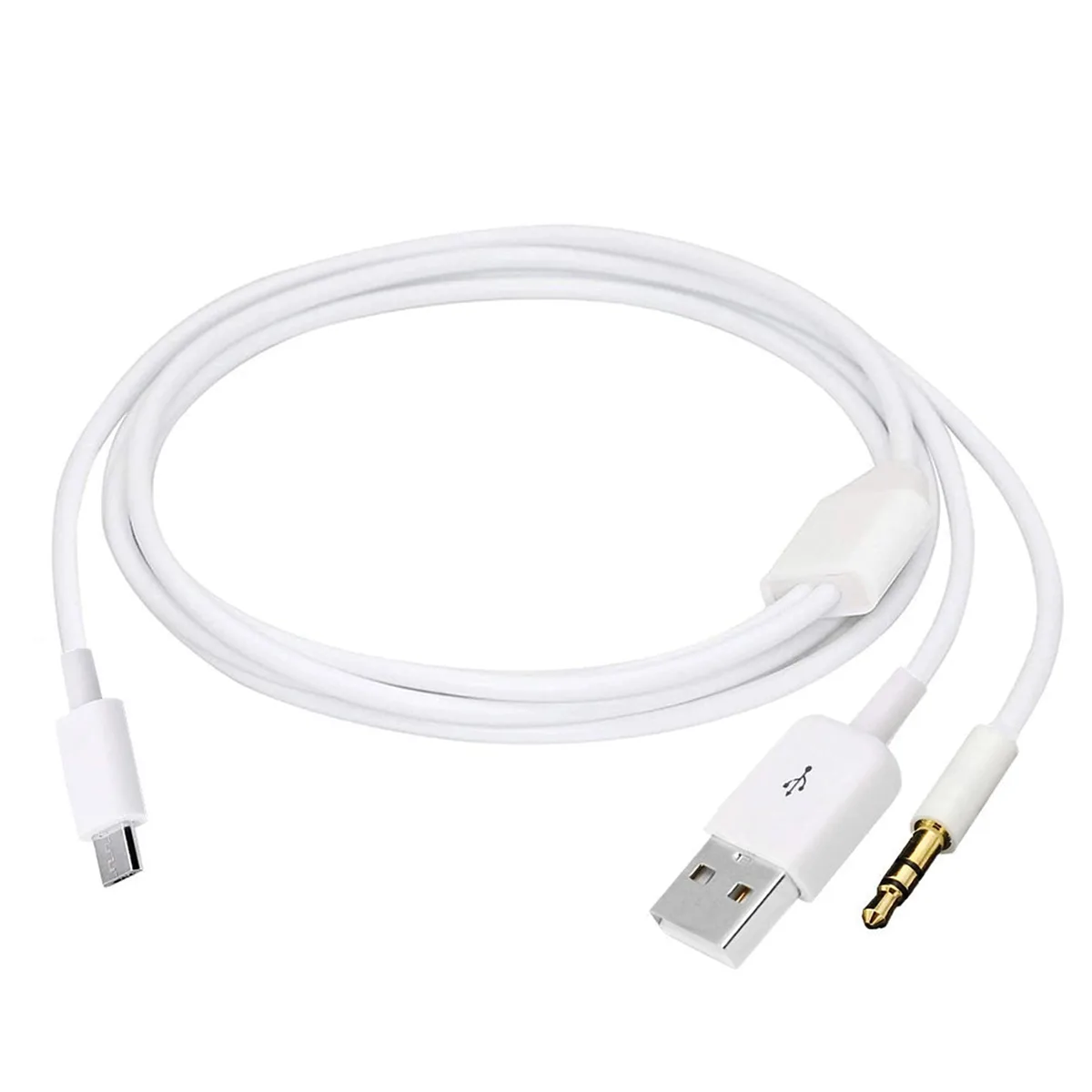 BUCIER BUCIER 2-in-1 Micro USB to USB-A &amp; 3.5 mm audio cable 100 cm — product photo