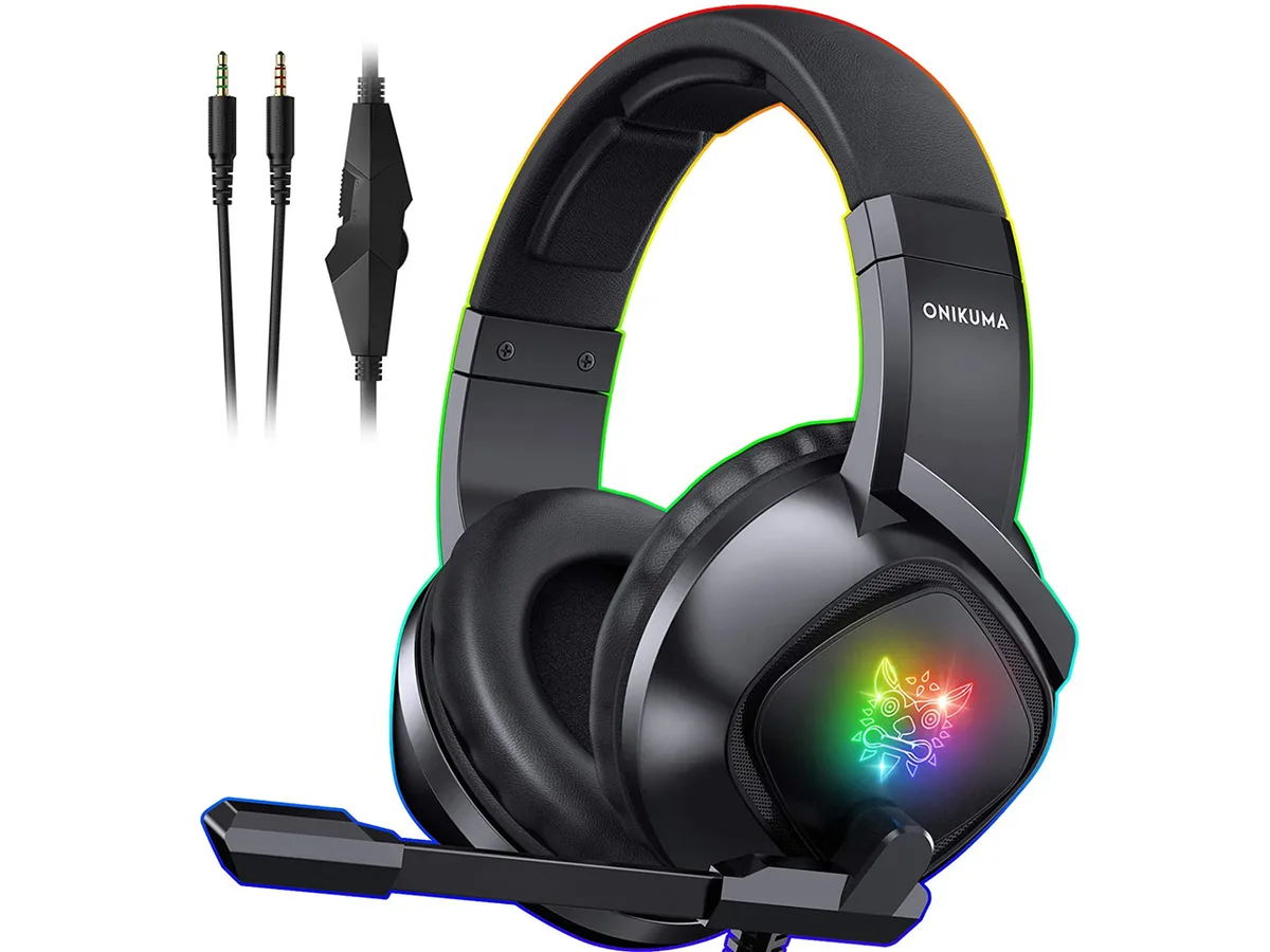 Ruixi Ruixi K19 Gaming Headset 7.1 Surround 50mm Driver RGB Wired 3.5mm USB Black — product photo