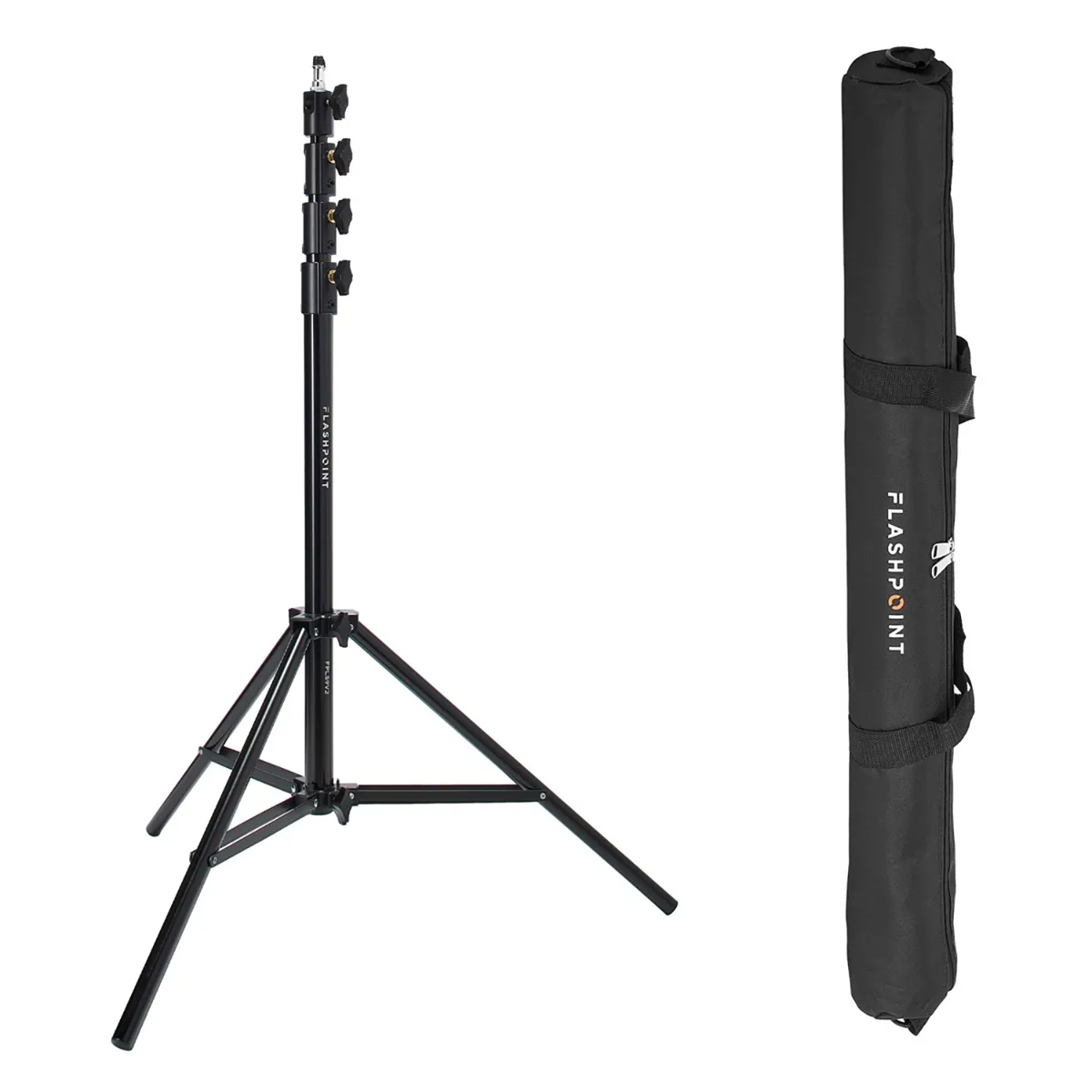 Flashpoint Brand Flashpoint Brand Pro Air-Cushioned Heavy-Duty Light Stand Black 9.5' 16 lb — product photo
