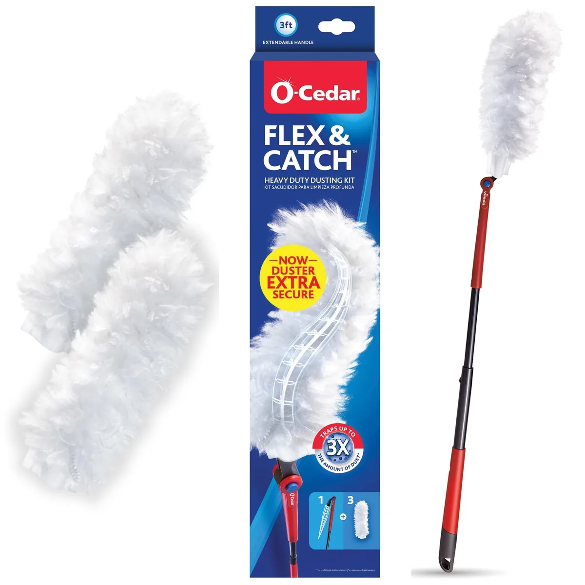 Metra Flex & Catch dusting kit with extendable handle and three refills