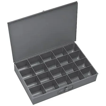 Durham Durham 111-95-D569 Gray Compartment Box 12x18x3 in 20 Compartments — product photo