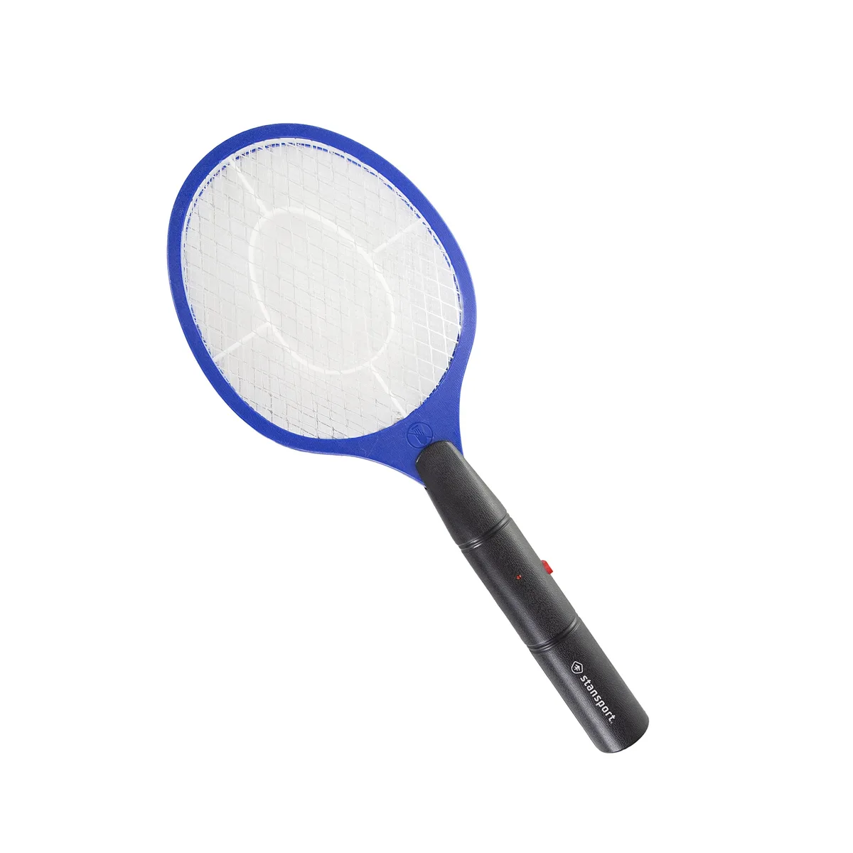 Yellow plastic handheld bug zapper with grid and side button