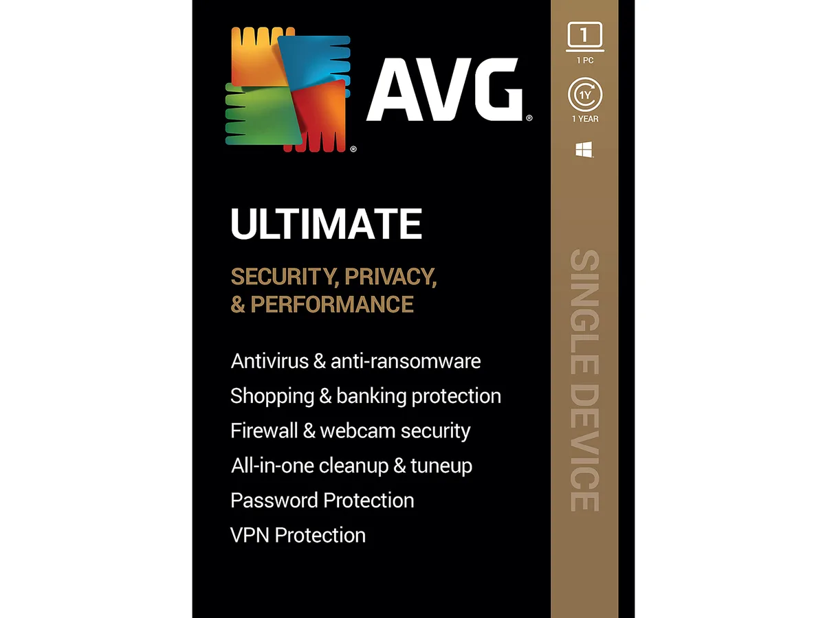 AVG AVG Ultimate 2022 Internet Security 1 PC 1 Year AVG-ULT20T12ENK-01 — product photo