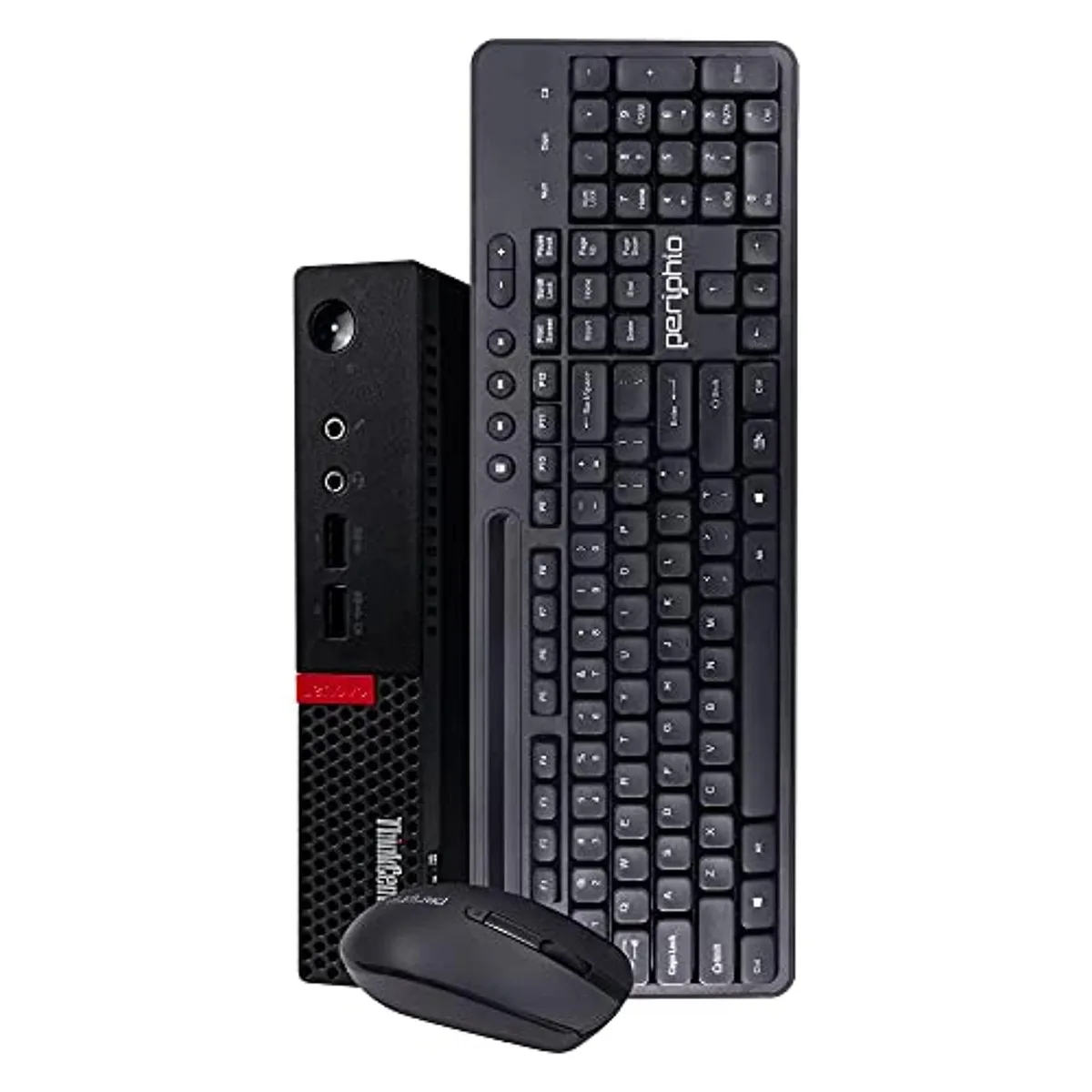 Lenovo Lenovo ThinkCentre M600 Micro Desktop PC Pentium 8GB 256GB Windows 10 Pro Wireless Keyboard Mouse WiFi — product photo