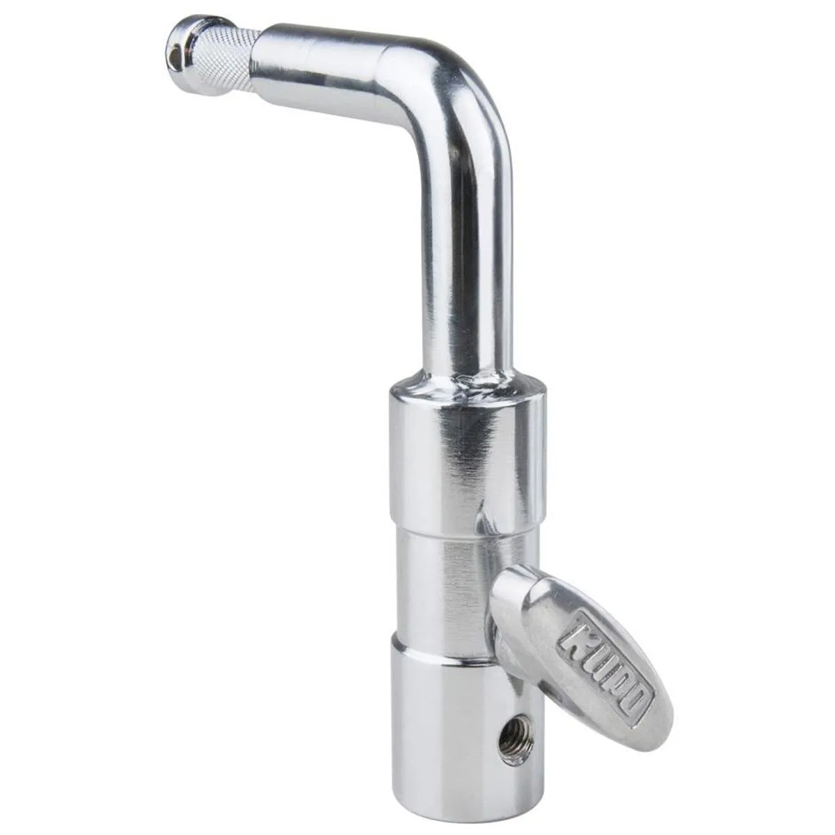 Steel right-angle baby adapter with 5/8 inch studs both ends