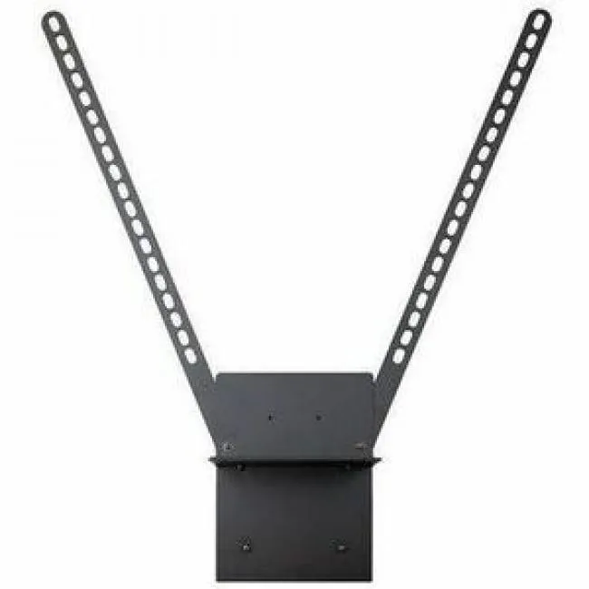 Black metal TV mounting bracket for Barco ClickShare Bar