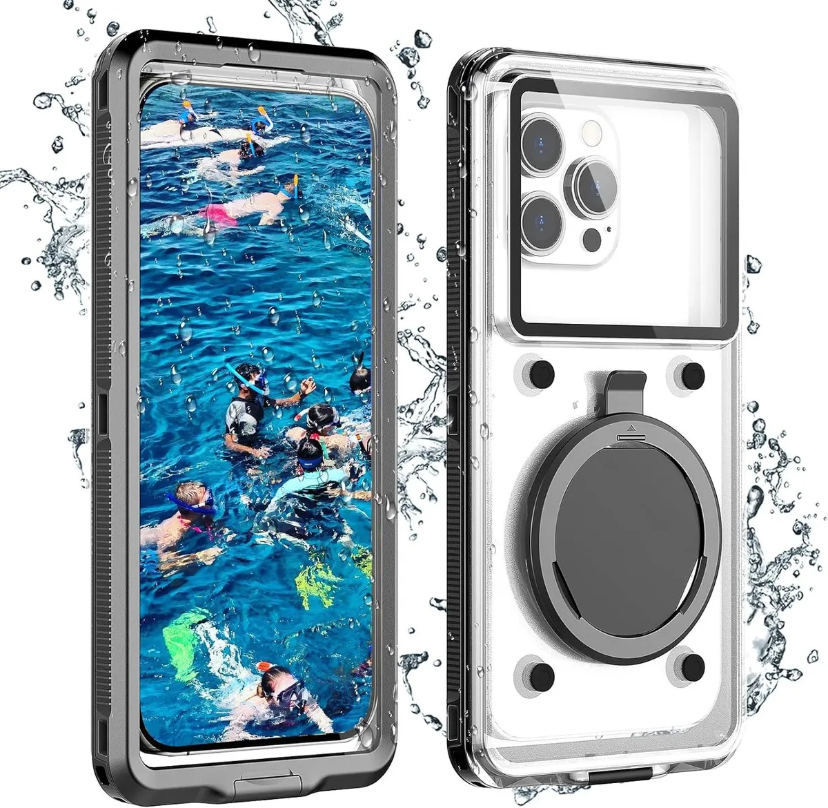 BONAEVER BONAEVER Hard Case Waterproof Phone Pouch 6.9" 49ft Black — product photo