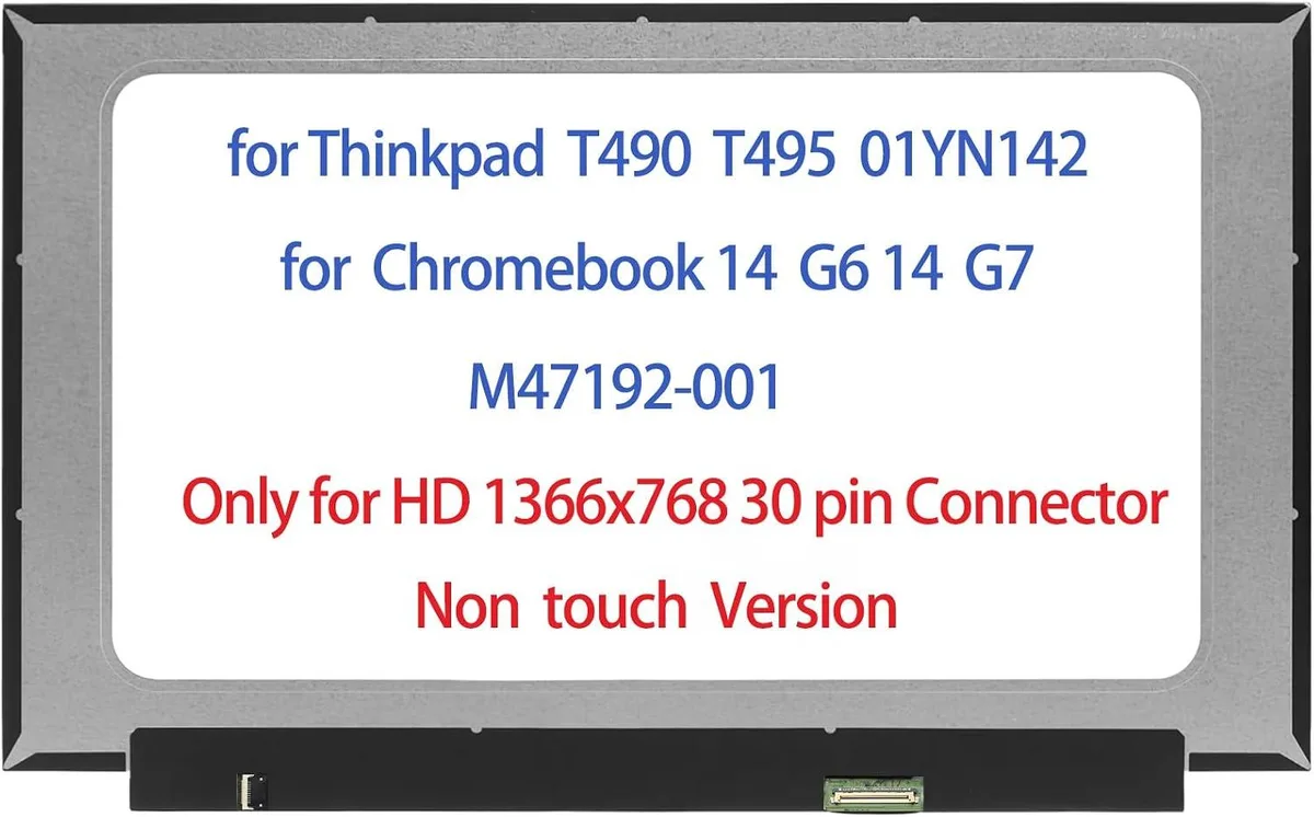 NUOLAISUN NUOLAISUN 14.0" LCD laptop screen HD 1366x768 30 pins non-touch M47192-001 — product photo