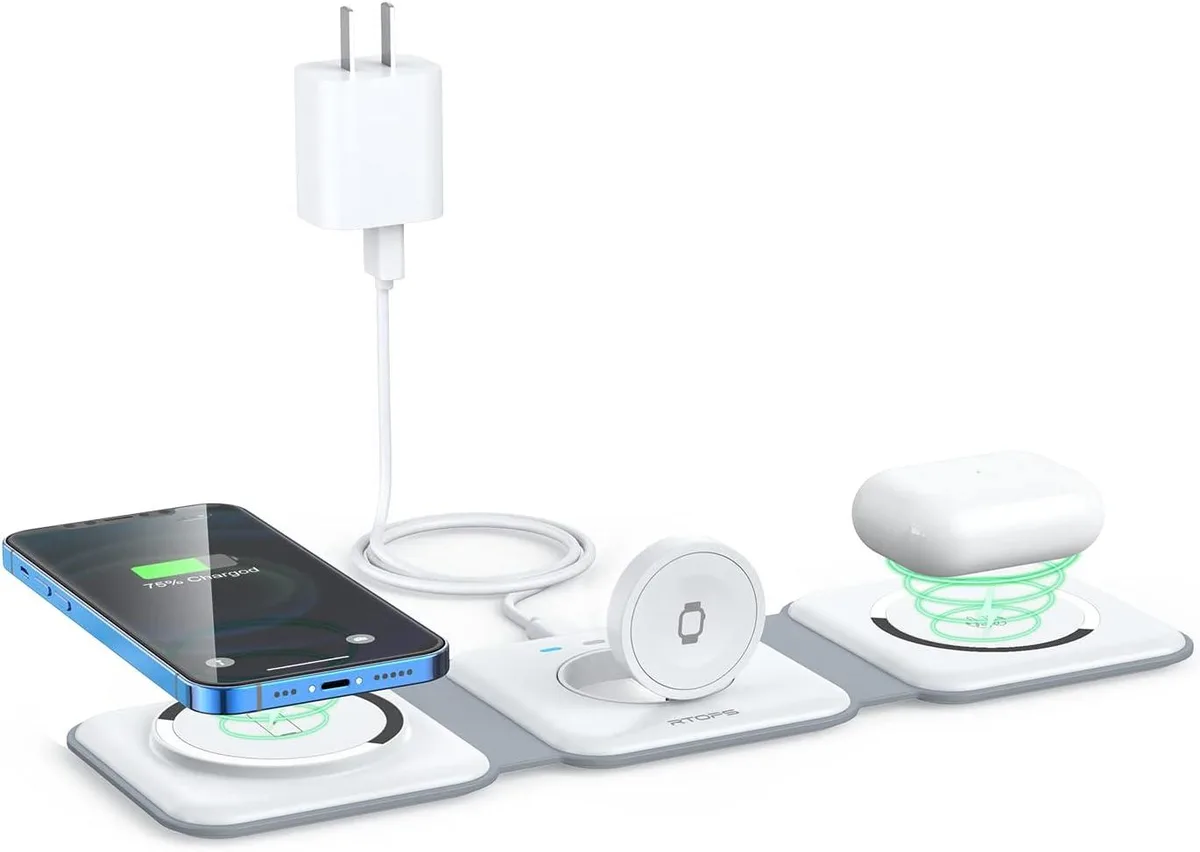 Luisport Luisport 3-in-1 Magnetic Wireless Charger with 18W Adapter — product photo