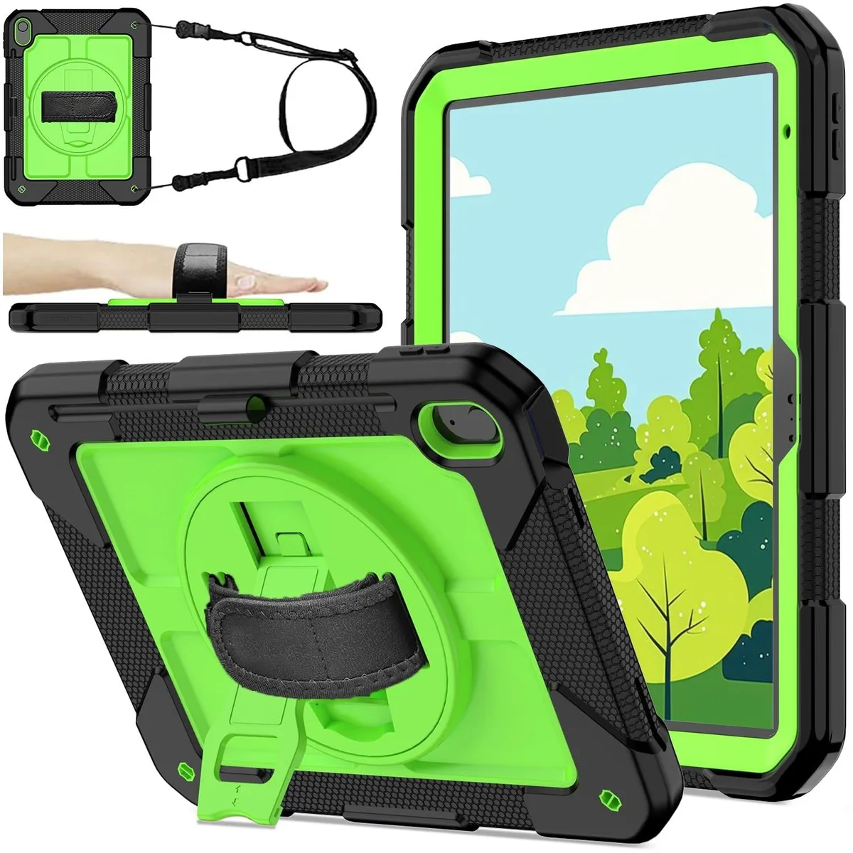 BoYata BoYata 2 in 1 accessory for iPad 11th Gen 11" 2025 / 10th Gen 10.9" 2022, Green — product photo