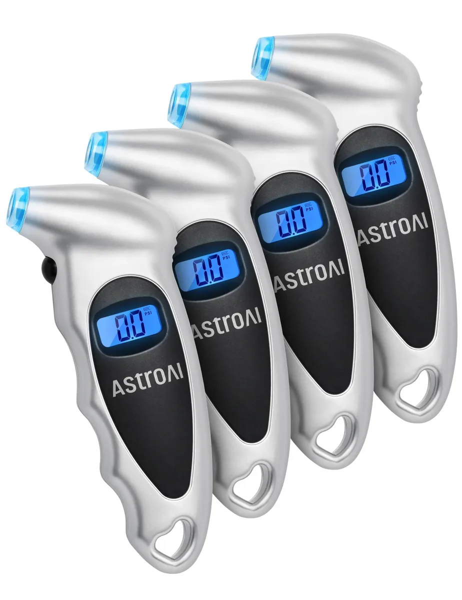 KEHIPI KEHIPI Tire Pressure Gauge Digital 0-150 PSI 4 Pack Sliver — product photo