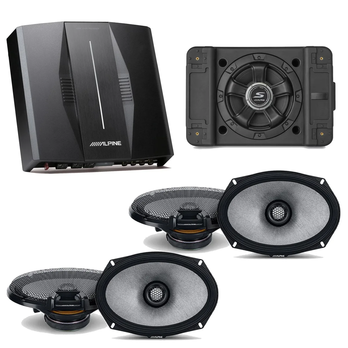 Alpine Alpine PXE-C80-88 OPTIM8 Bundle with SS-SB12 Subwoofer and 2 R2-S69 Speakers — product photo