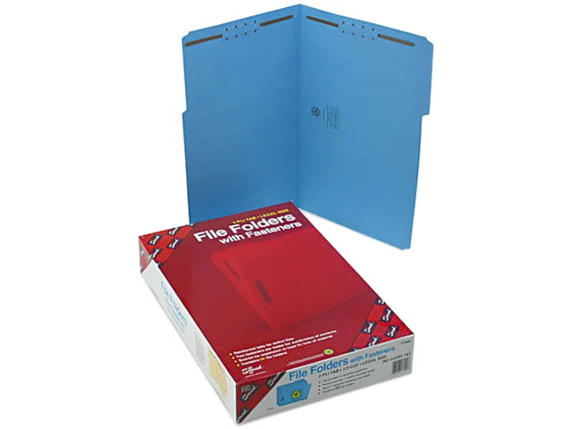 Smead Smead 17040 file folder, top tab, legal, blue, 11 pt, 50 per box — product photo